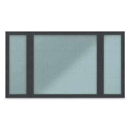 United Visual Products Indoor Enclosed Combo Board, 48"x36", Gold Frame/Black & Cloud UVCB4836G-BLACK-CLOUD
